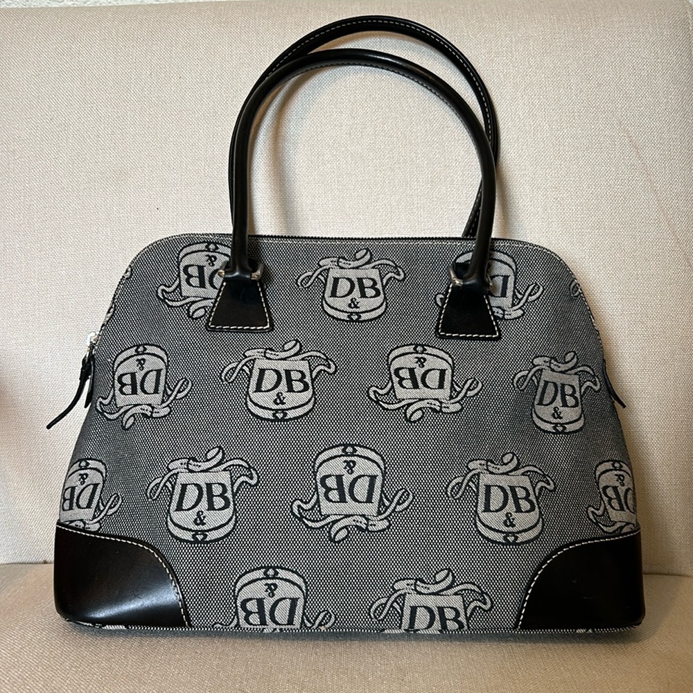 🥳37. DOONEY & BOURKE • Black And Gray Domed Satchel